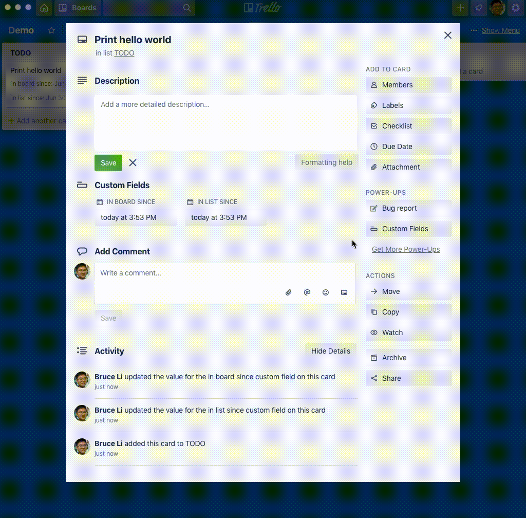Trello 一鍵套用 Description 樣板